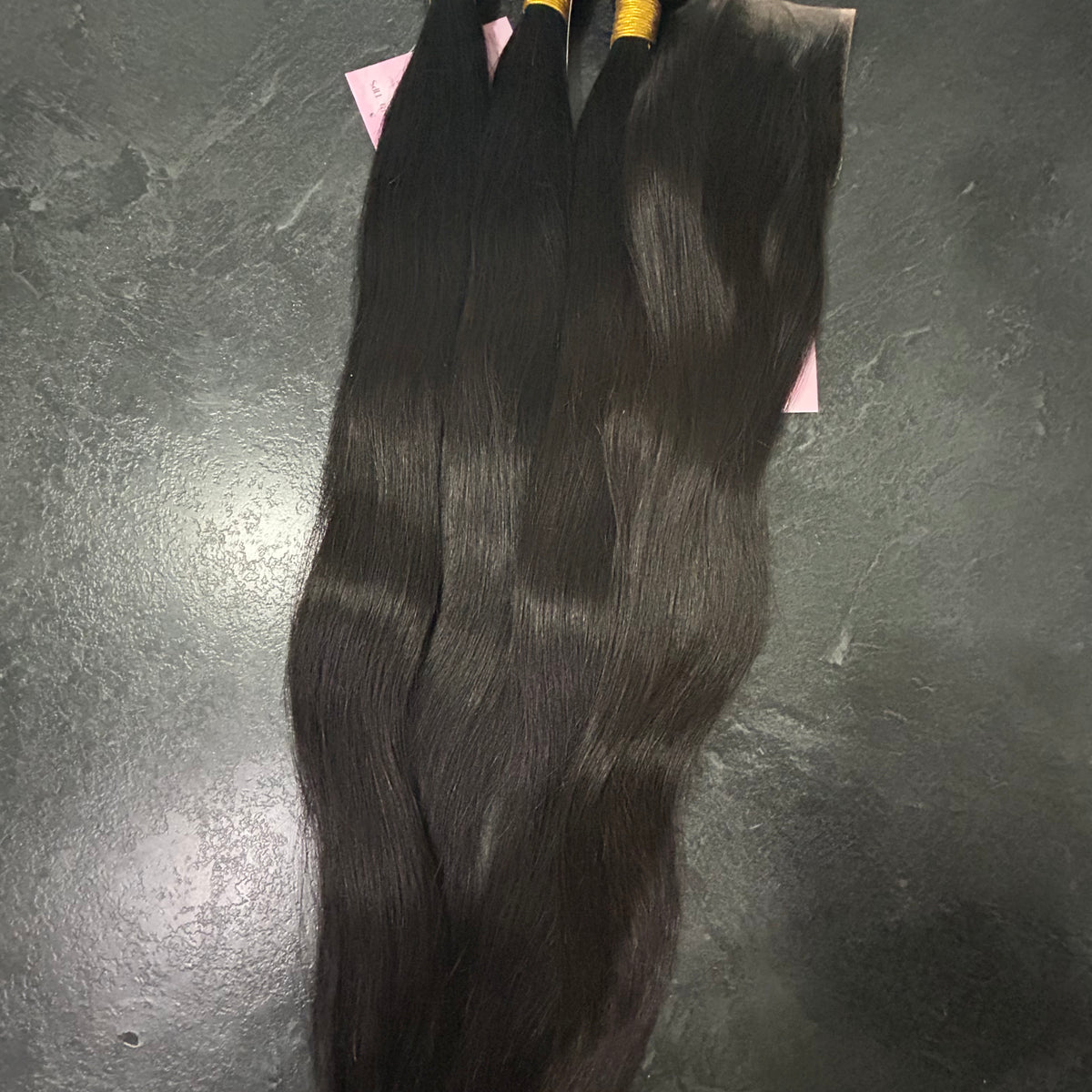Bundles Straight Naturels avec Closure – Cheveux Lisses Premium Noir Naturel