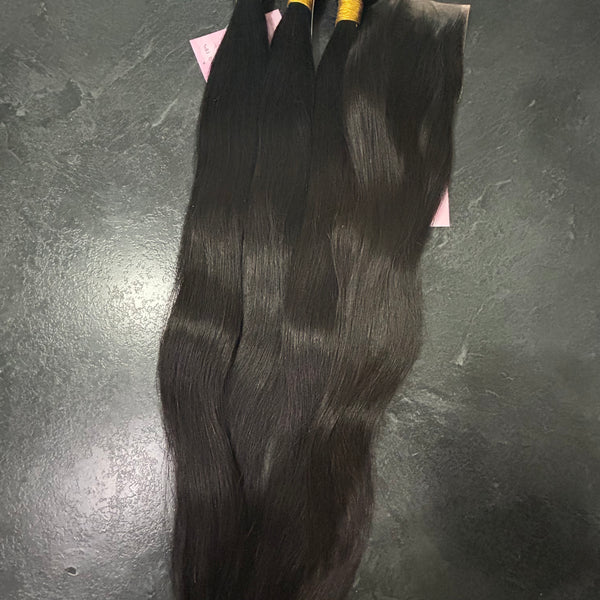 Bundles Straight Naturels avec Closure – Cheveux Lisses Premium Noir Naturel